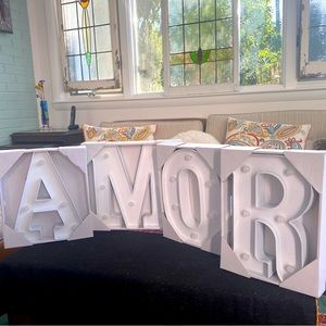 “AMOR” LIGHT UP SIGN